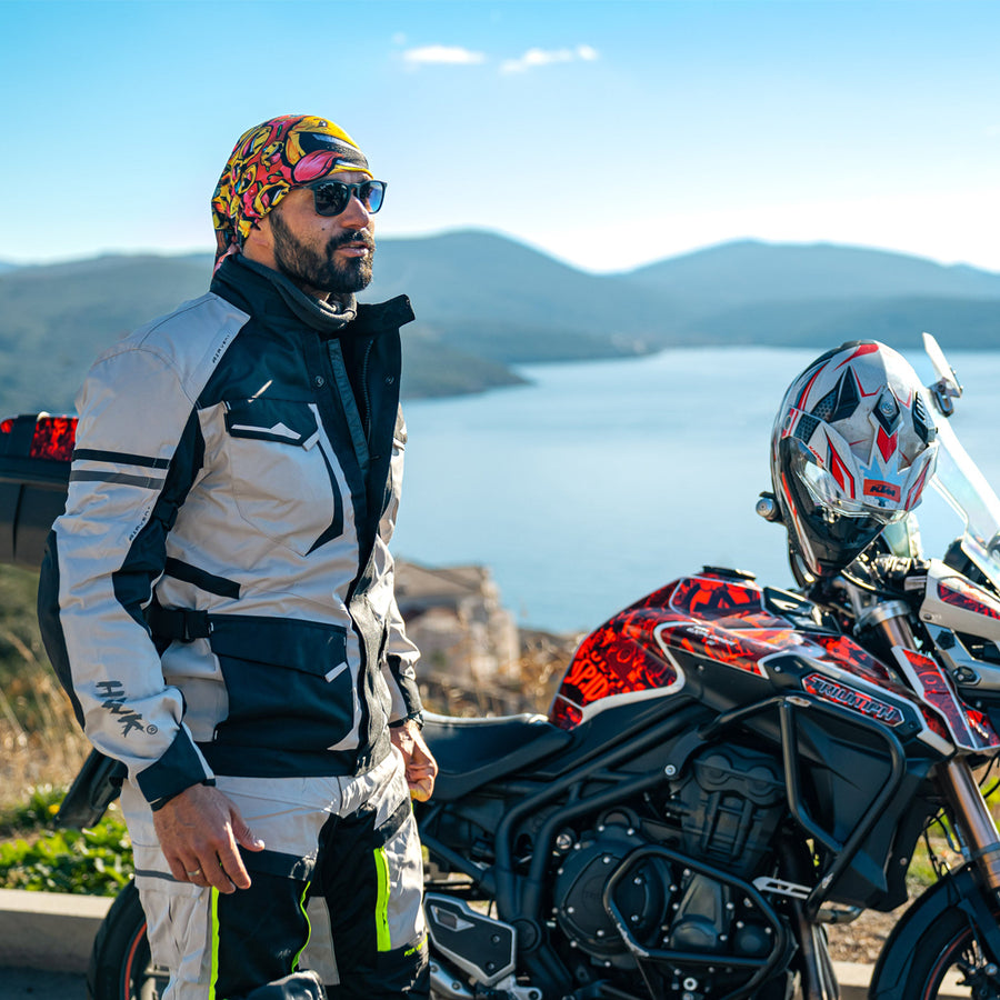 Body Armor HWK Adventure Et Hi-Vis Green Textile Riding Gear